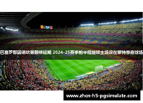 巴塞罗那因诺坎普翻修延期 2024-25赛季前半程继续主场设在蒙特惠奇球场