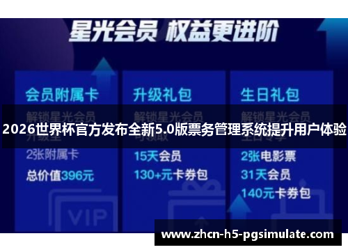 2026世界杯官方发布全新5.0版票务管理系统提升用户体验 2026世界杯官方发布全新5.0版票务管理系统提升用户体验